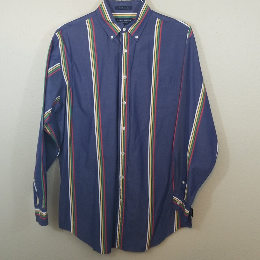 Men's Medium LS Striped Shirt from Daniel Cremieux